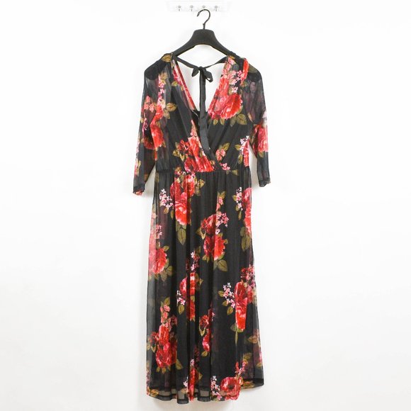 City Chic Women's Plus Trendy Floral-print Dress - Picture 3 of 7